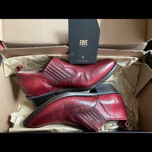 Mahogany Burnt Red Frye Bootie